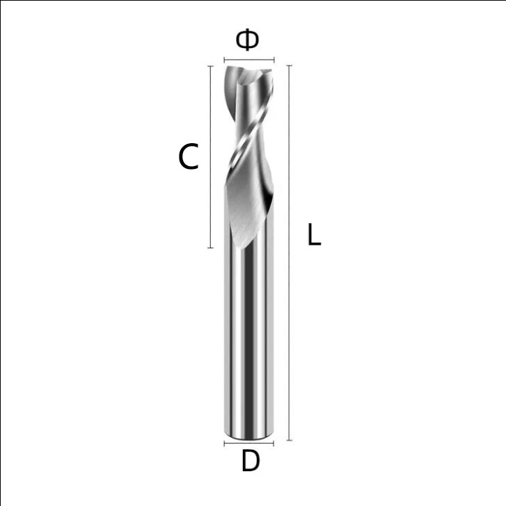 Square end mill 2Flute Super hard straight handle white steel Shandong Denso Pricision Tools Co.,Ltd.